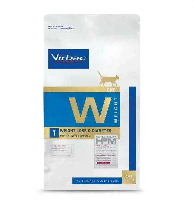 Virbac HPM W1 Weight Loss & Diabetes Dry Cat Food Virbac