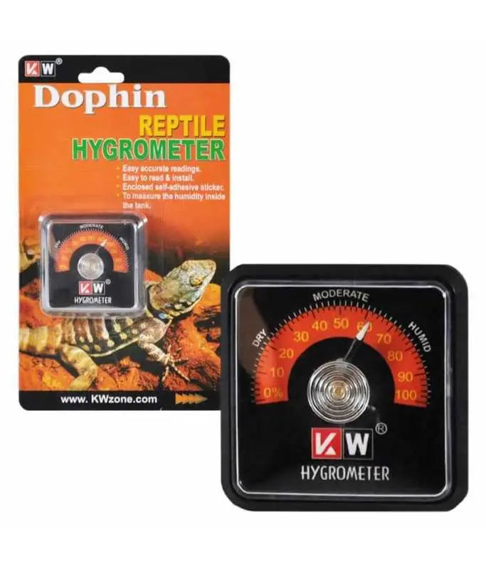 KW ZONE DOLPHIN REPTILE HYGROMETER B/CARD - TH011 KW Zone