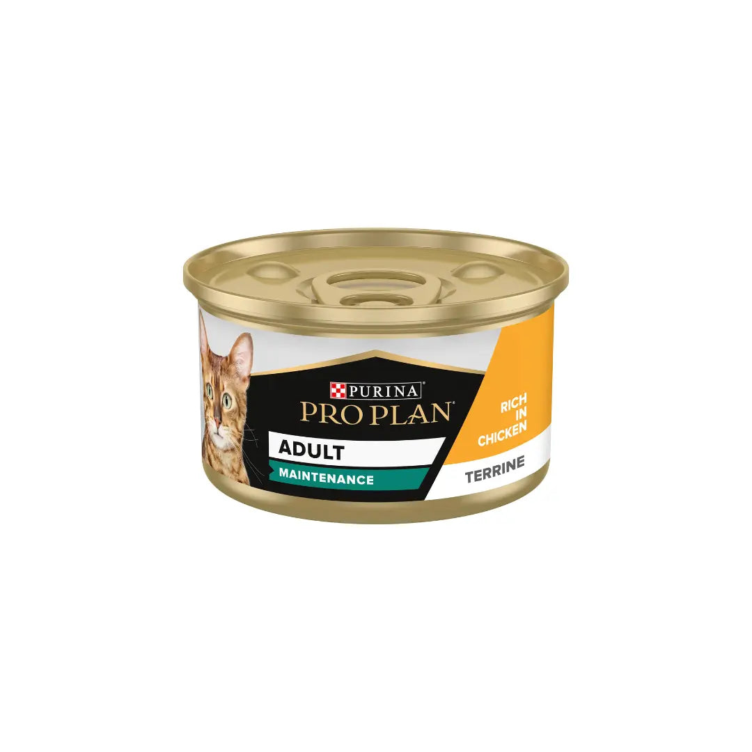 PURINA PRO PLAN ADULT MAINTENANCE WET CAT FOOD TERRINE RICH IN CHICKEN 24 X 85G Purina Pro Plan