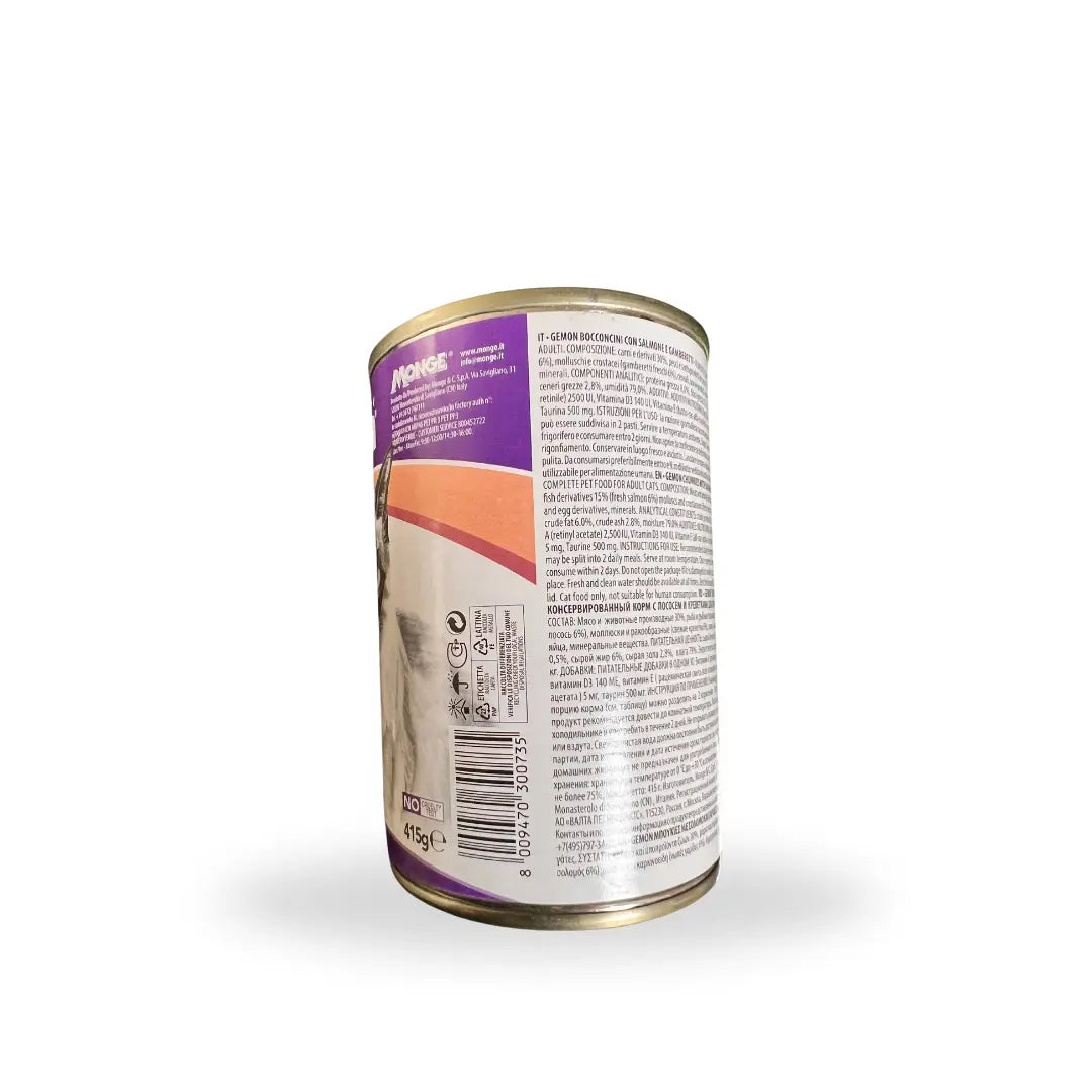 GEMON CAT ADULT WITH SALMON & SHRIMPS 415 Gm Gemon