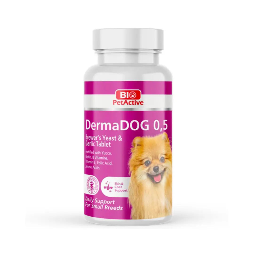 BIO PETACTIVE DERMADOG 0.5 SMALL BREED GARLIC AND BREWERS YEAST TABLET 60 TABS Bio PetActive