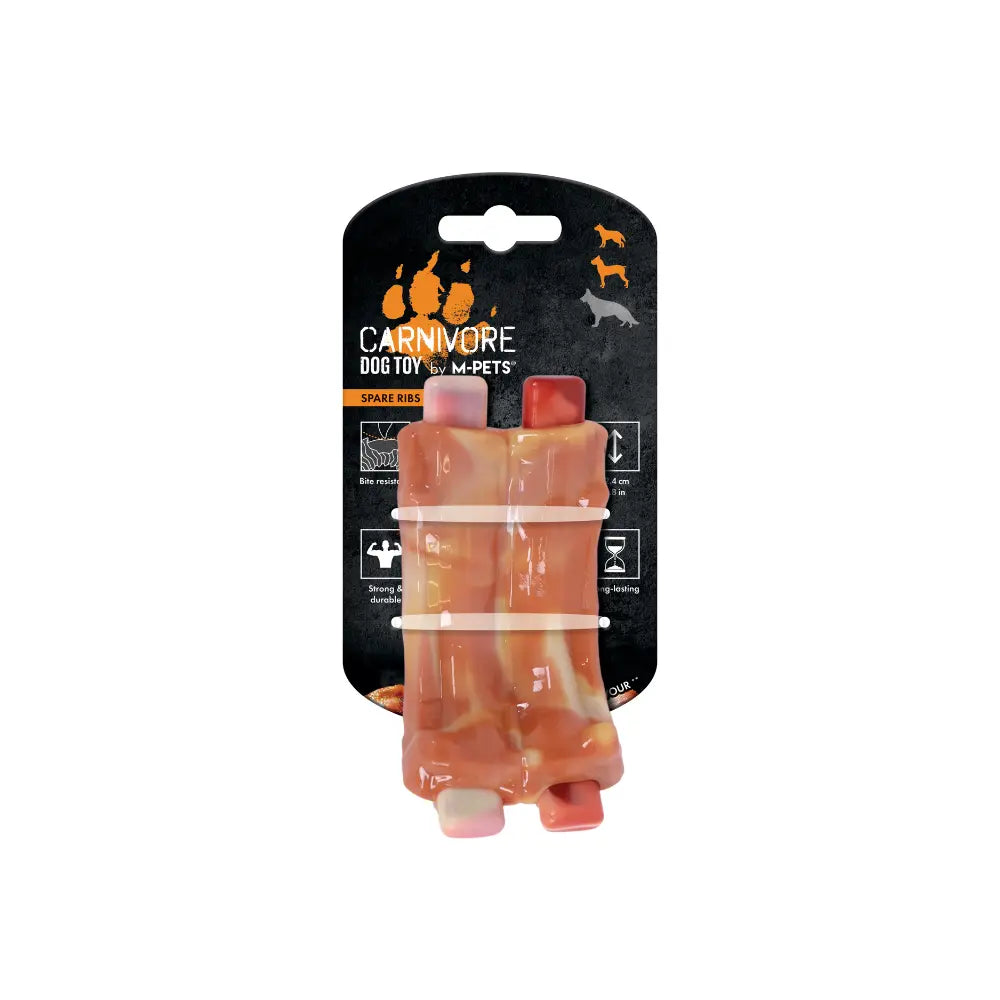 M-PETS CARNIVORE SPARE RIBS BACON FLAVOUR DOG TOY M-PETS