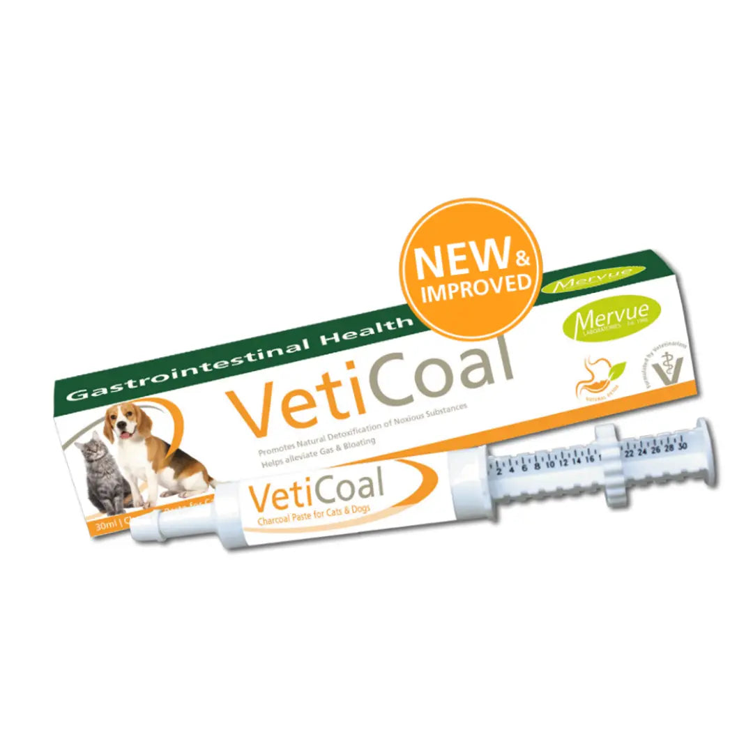 VETICOAL ACTIVATED CHARCOAL PASTE FOR CATS & DOGS 30 ml Mervue Laboratories