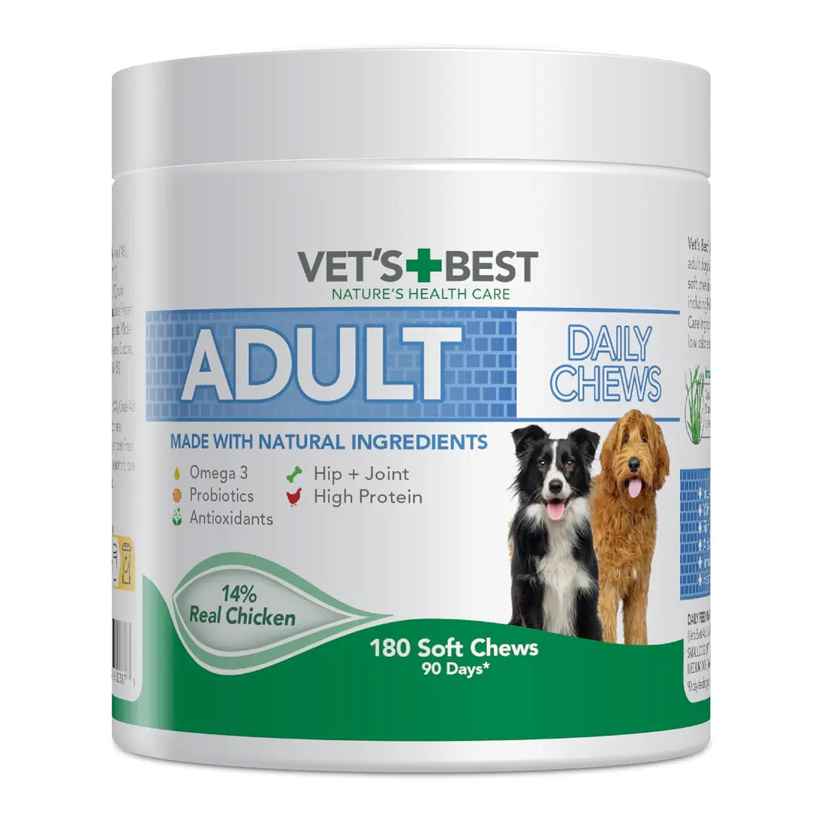 VET'S BEST DAILY CHEWS 180 SOFT CHEWS ADULT VET'S BEST