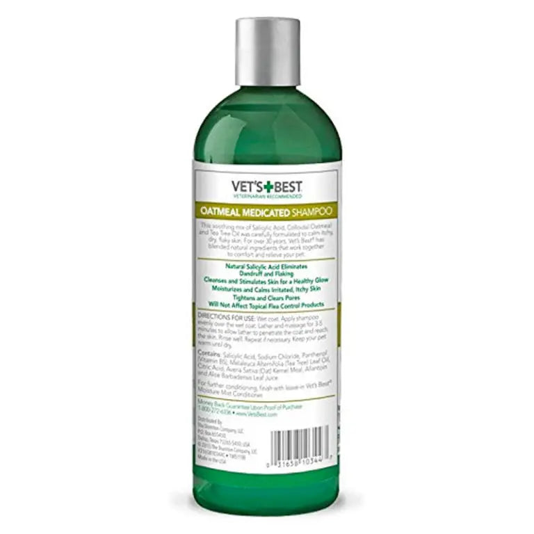 VET'S BEST OATMEAL MEDICATED DOG SHAMPOO 16OZ VET'S BEST