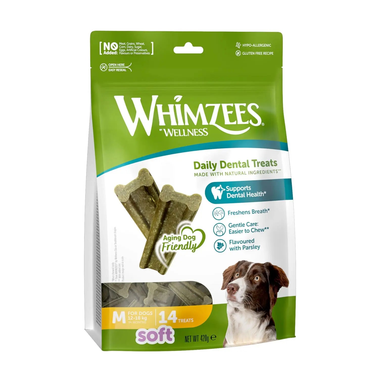 WHIMZEES SOFT DAILY DENTAL DOG TREATS VALUE BAG WHIMZEES