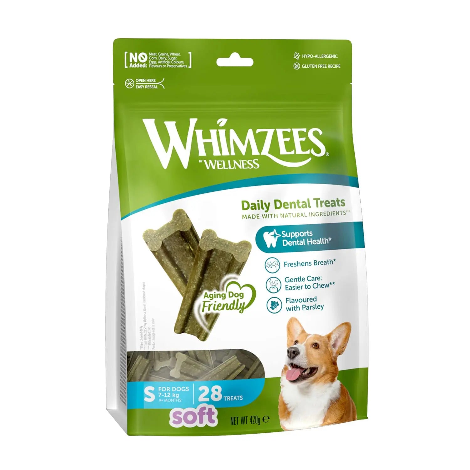 WHIMZEES SOFT DAILY DENTAL DOG TREATS VALUE BAG WHIMZEES