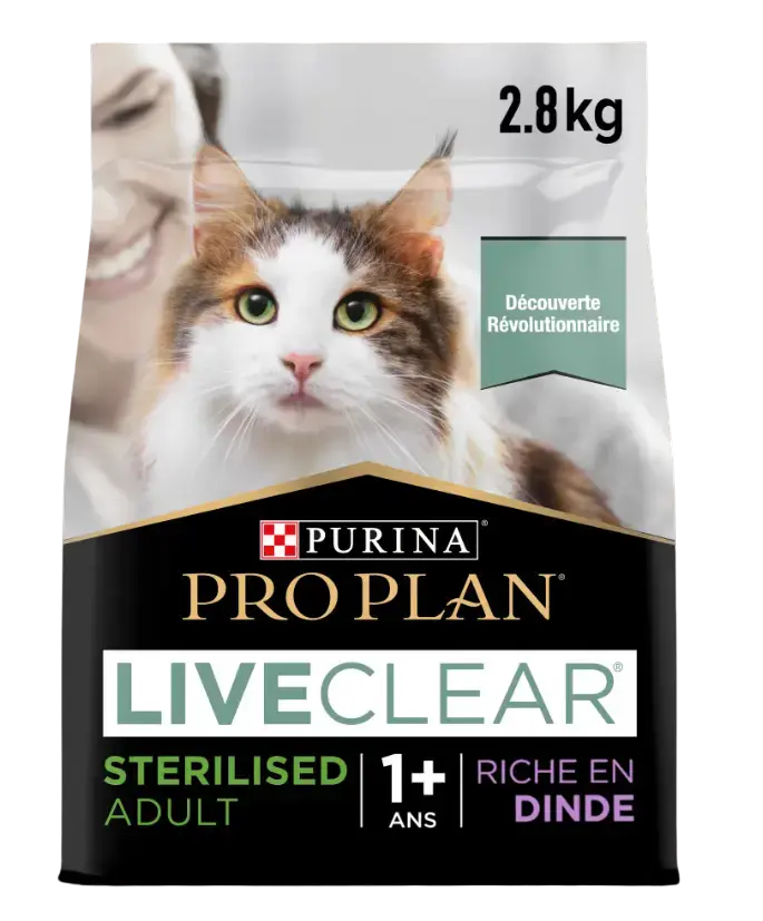 PRO PLAN LIVECLEAR STERILISED ADULT TURKEY 2.8 KG ALLERGEN REDUCING DRY CAT FOOD Purina Pro Plan