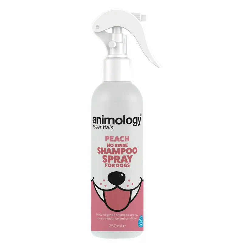 ANIMOLOGY ESSENTIALS PEACH NO RINSE DOG SHAMPOO SPRAY 250ML ANIMOLOGY