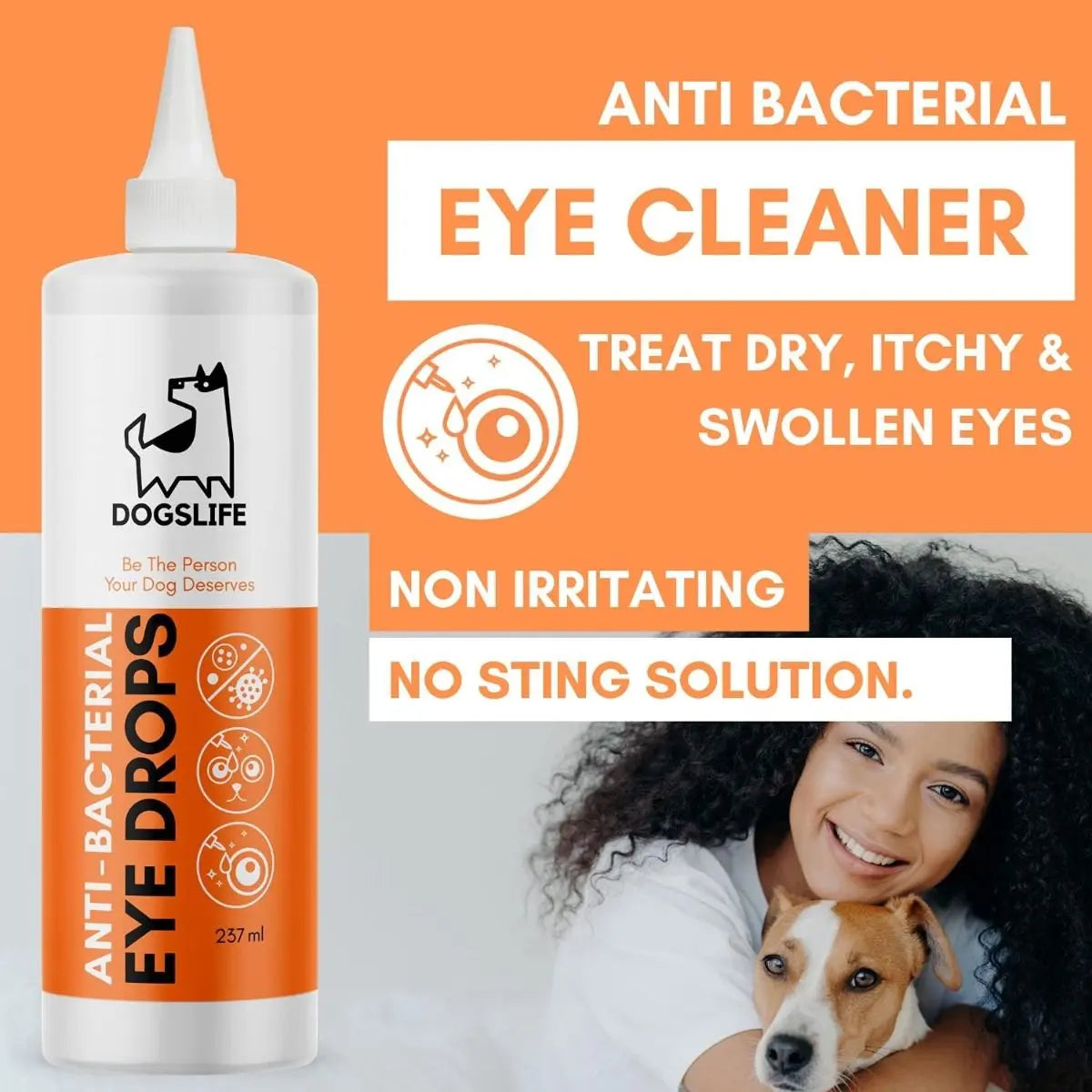 DOGSLIFE ANTI-BACTERIAL EYE DROPS DOG 237ML DOGSLIFE