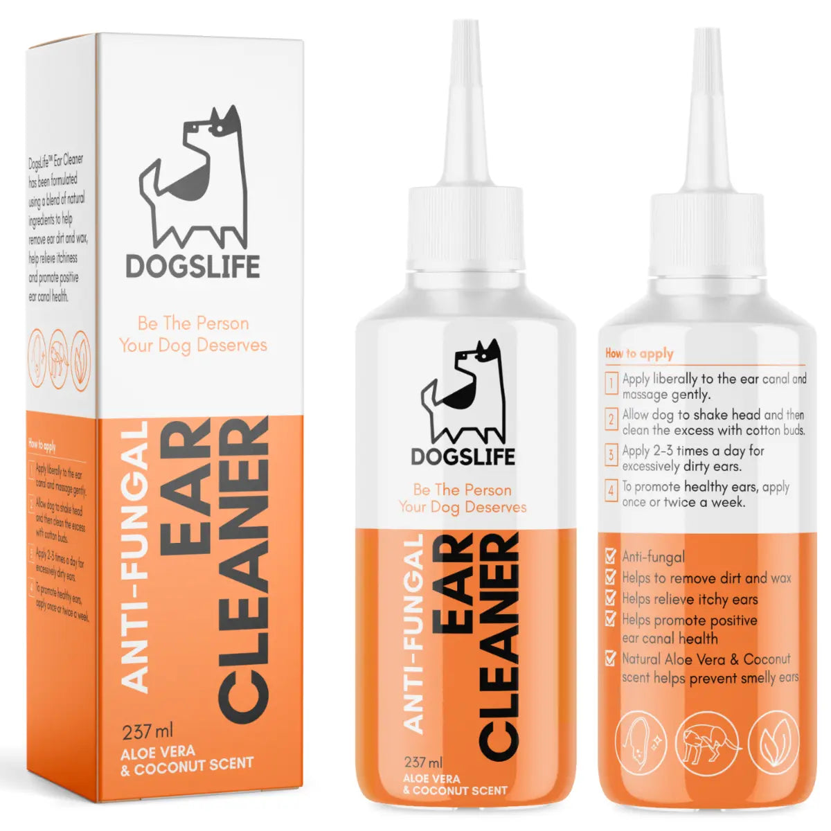 DOGSLIFE ANTI-FUNGAL EAR CLEANER DOG 237ML DOGSLIFE