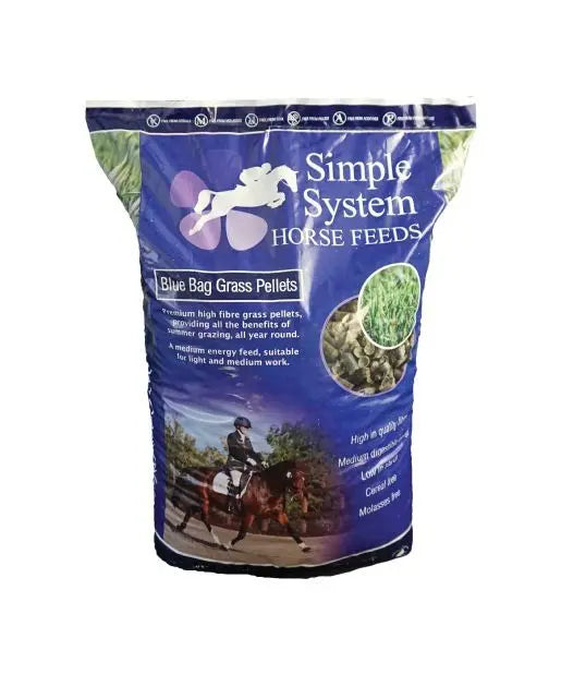 SIMPLE SYSTEM BLUE BAG GRASS PELLETS 20KG Simple System
