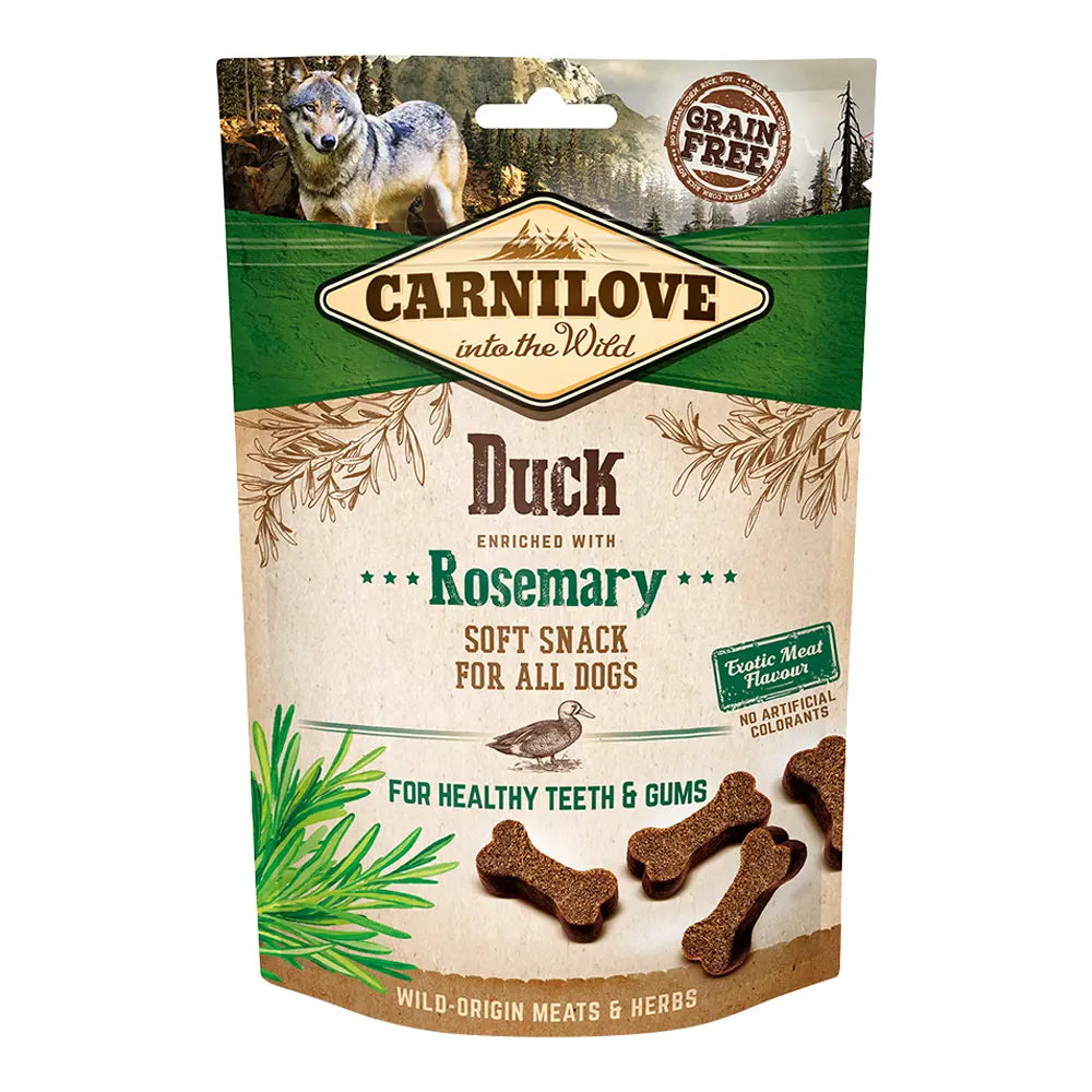 Carnilove Duck enriched with Rosemary Soft Snack for Dogs 200g Petszapp