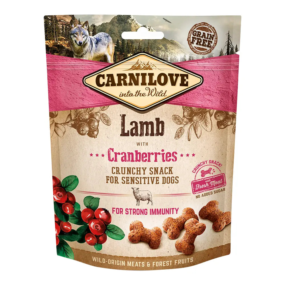 Carnilove Lamb with Cranberries Crunchy Snack for Sensitive Dogs 200g Petszapp