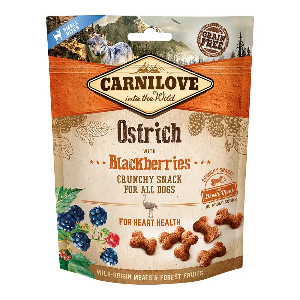 Carnilove Ostrich with Blackberries Crunchy Snack for Dogs 200g Petszapp