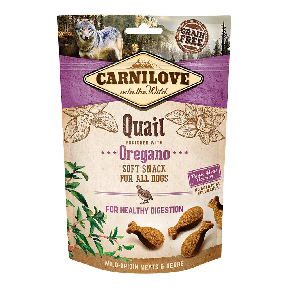 Carnilove Quail enriched with Oregano Soft Snack for Dogs 200g Petszapp