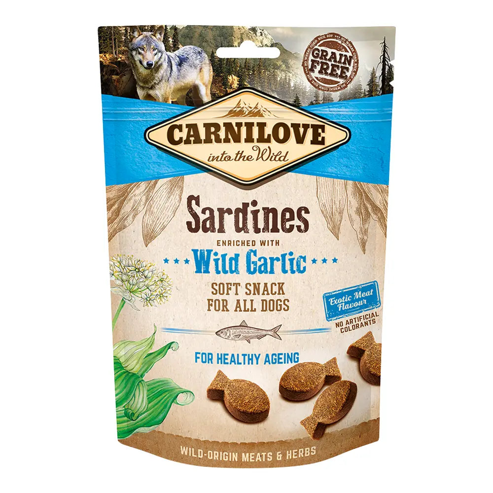 Carnilove Sardines enriched with Wild Garlic Soft Snack for Dogs 200g Petszapp