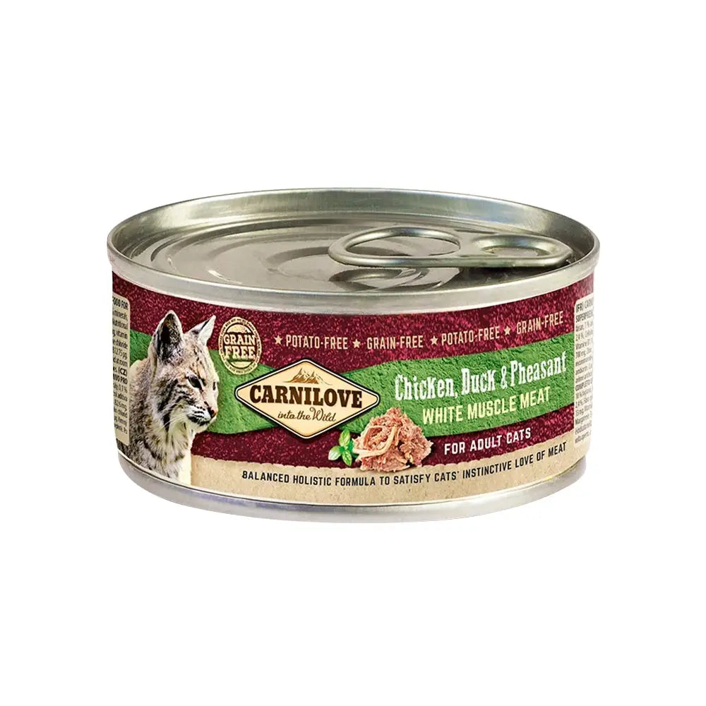 Carnilove Chicken, Duck & Pheasant for Adult Cats (Wet Food Cans) 12x100g Petszapp