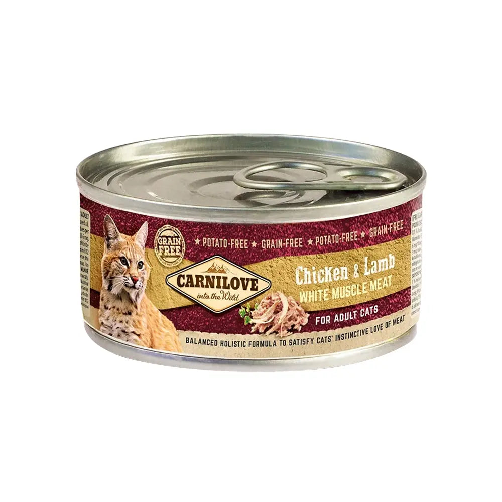Carnilove Chicken & Lamb for Adult Cats (Wet Food Cans) 12x100g Petszapp