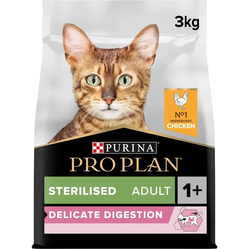 PURINA® PRO PLAN® ADULT STERILISED DELICATE DIGESTION CHICKEN DRY CAT FOOD PetFit.ae