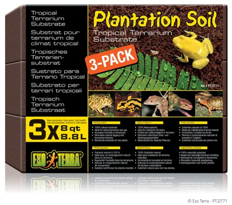 EXO TERRA PLANTATION SOIL 3 PACK EXO TERRA