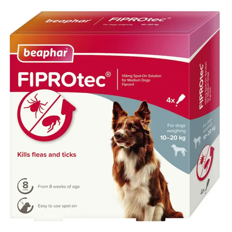 BEAPHAR FIPROTEC FOR MEDIUM DOG - 4 PIPETTES BEAPHAR