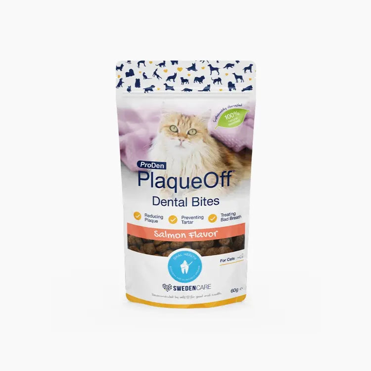 PRODEN PLAQUEOFF DENTAL BITES FOR CATS 60G Sweden Care