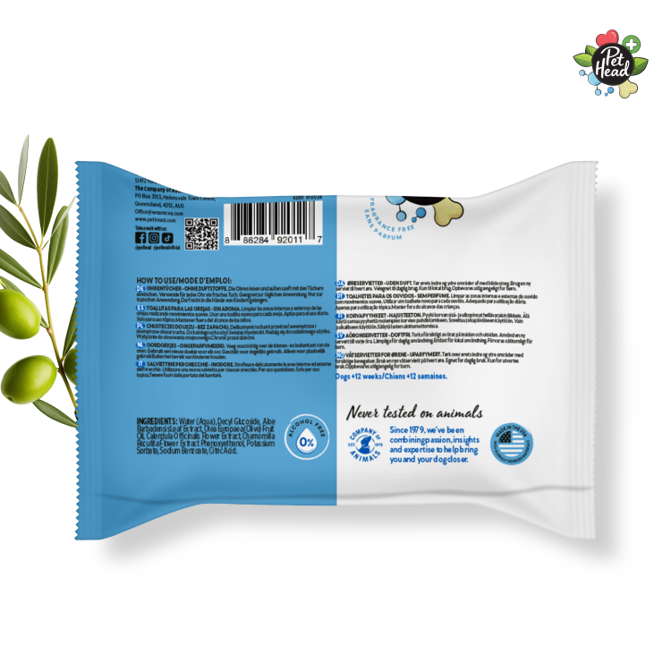 PET HEAD HEALTH EAR WIPES 30 PET HEAD