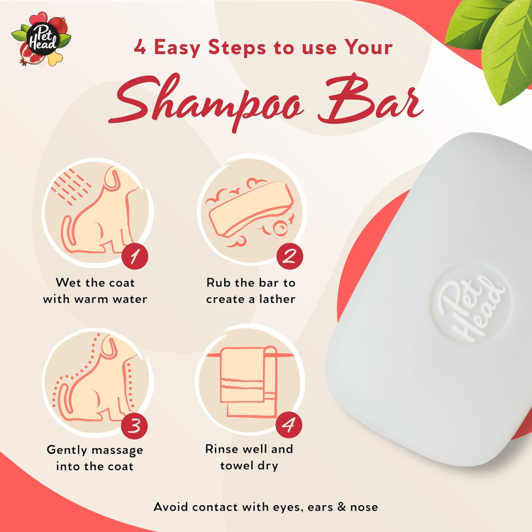 PET HEAD POMEGRANTE SHAMPOO BAR 85G PET HEAD
