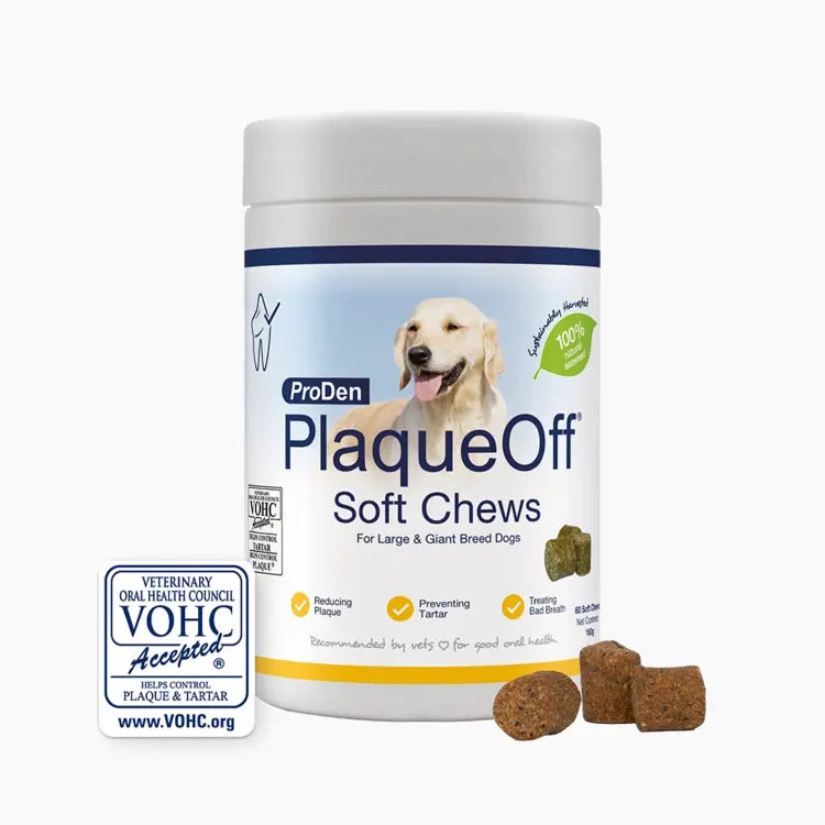 PRODEN PLAQUEOFF SOFT CHEWS FOR LARGE AND GIANT DOG 60CHEWS 180G PRODEN