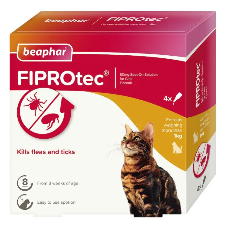 BEAPHAR FIPROTEC FOR CAT - 4 PIPETTES BEAPHAR