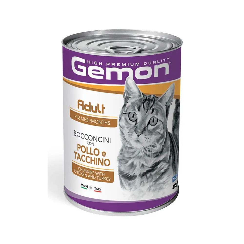GEMON CAT ADULT WITH CHICKEN AND TURKEY 415 GM Gemon