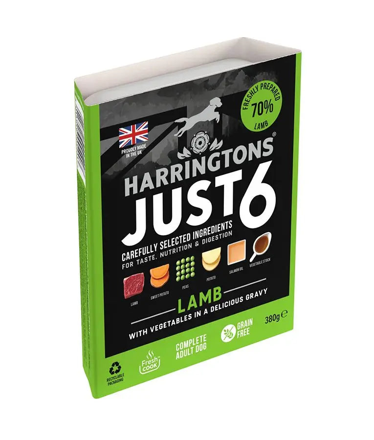 HARRINGTONS JUST 6 GRAIN FREE ADULT WET DOG FOOD 380G HARRINGTONS