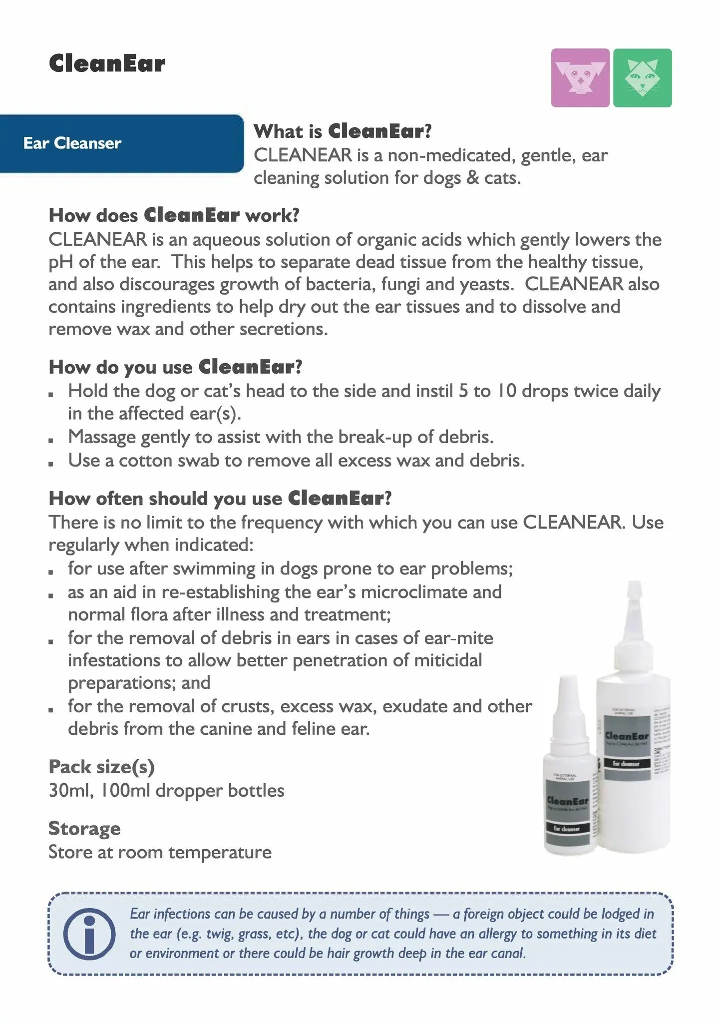 CLEANEAR SOLUTION 30ML KYRON LABS