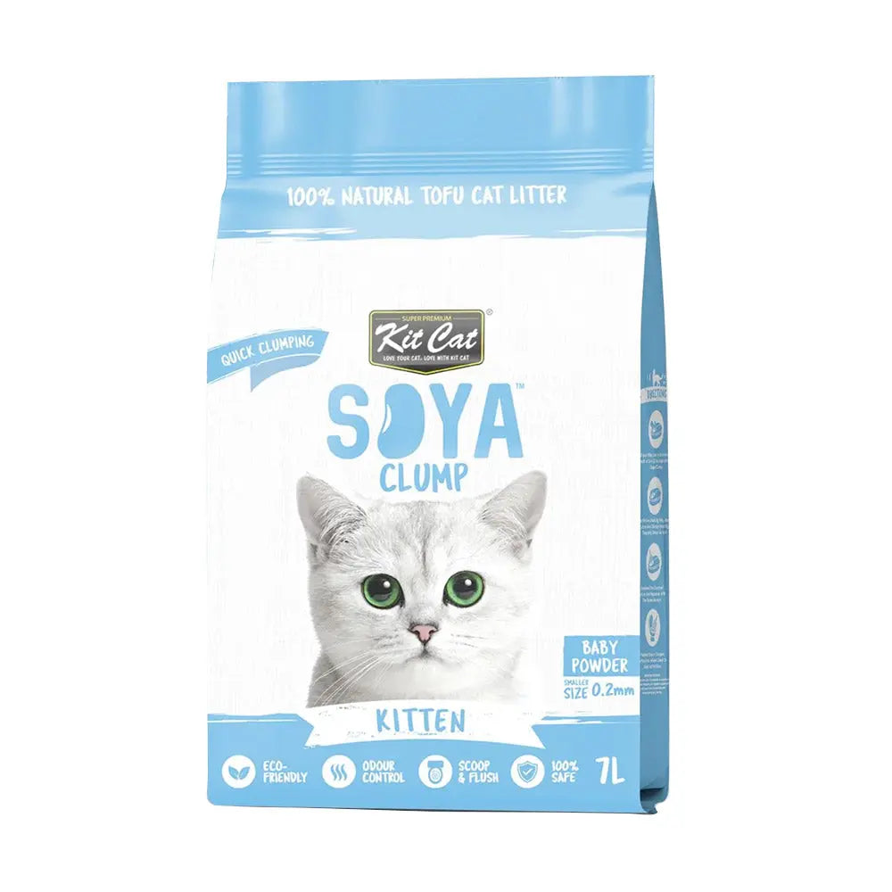 KIT CAT SOYBEAN LITTER SOYA CLUMP KITTEN BABY POWDER 7L KIT CAT