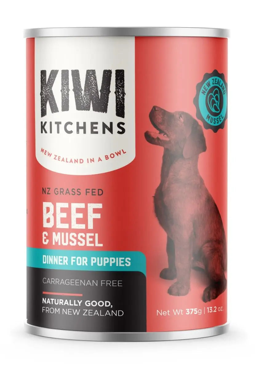KIWI KITCHENS GRASS FED BEEF & MUSSEL DINNER CANNED WET PUPPY FOOD KIWI KITCHENS