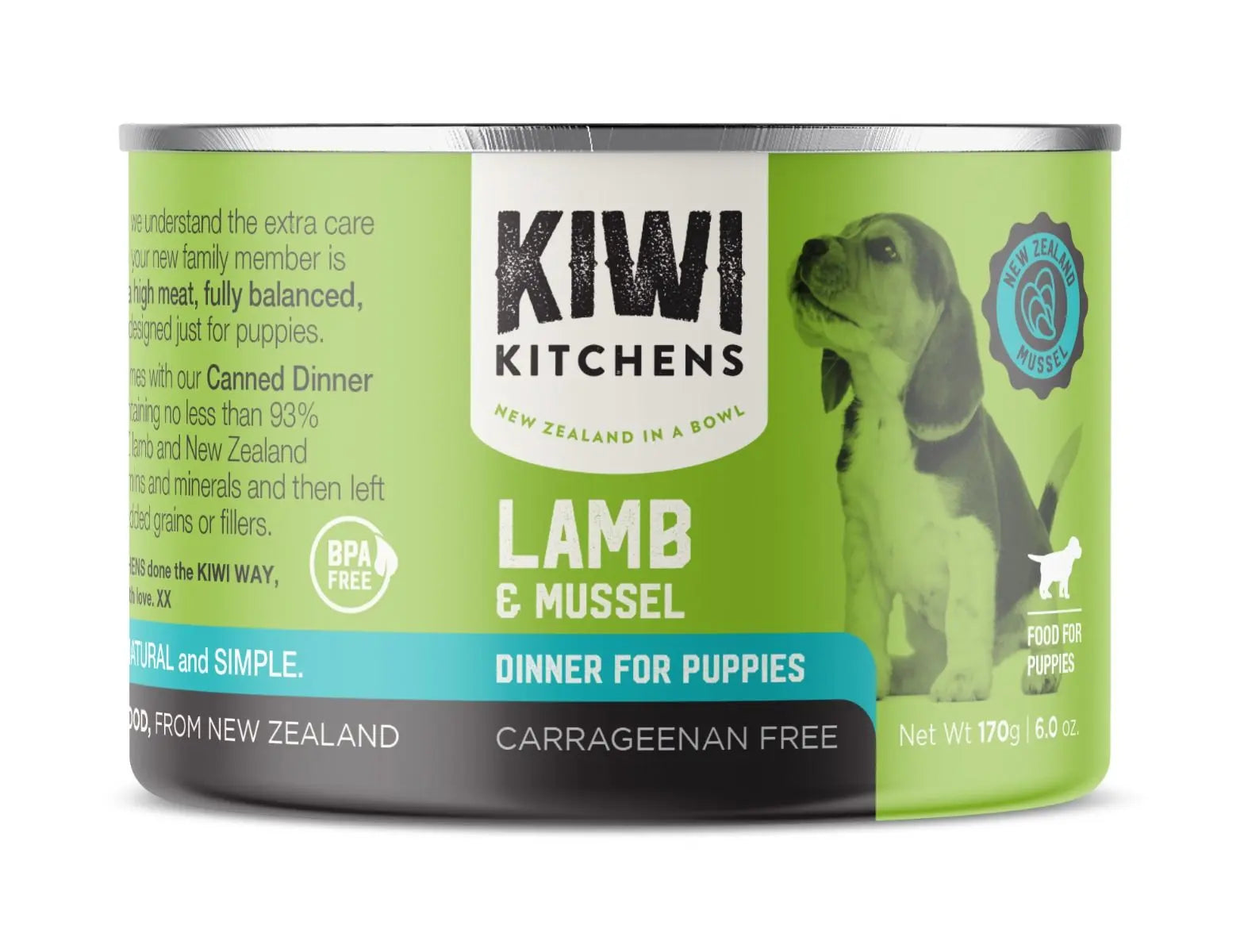 KIWI KITCHENS GRASS FED LAMB & MUSSEL DINNER CANNED WET PUPPY FOOD KIWI KITCHENS