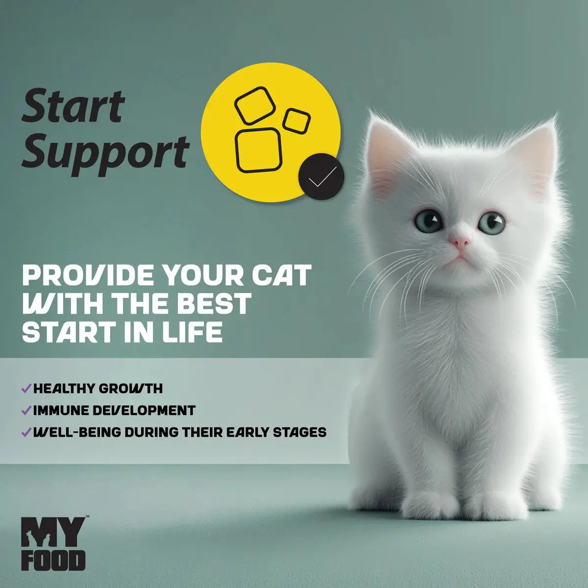 MYFOOD KITTEN DRY FOOD WITH CHICKEN FOR START SUPPORT 1.5KG MYFOOD