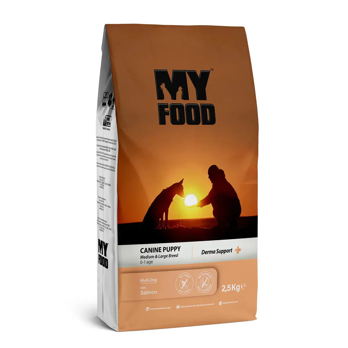 MYFOOD PUPPY MEDIUM & LARGE DOG BREED FOOD FOR DERMA SUPPORT Petszapp