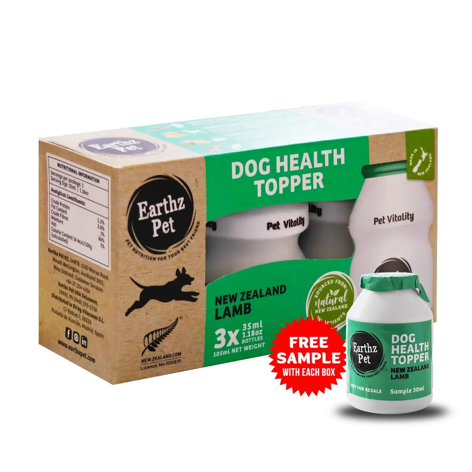 EARTHZ PET NEW ZEALAND HEALTH TOPPER FOR DOGS EARTHZ PET