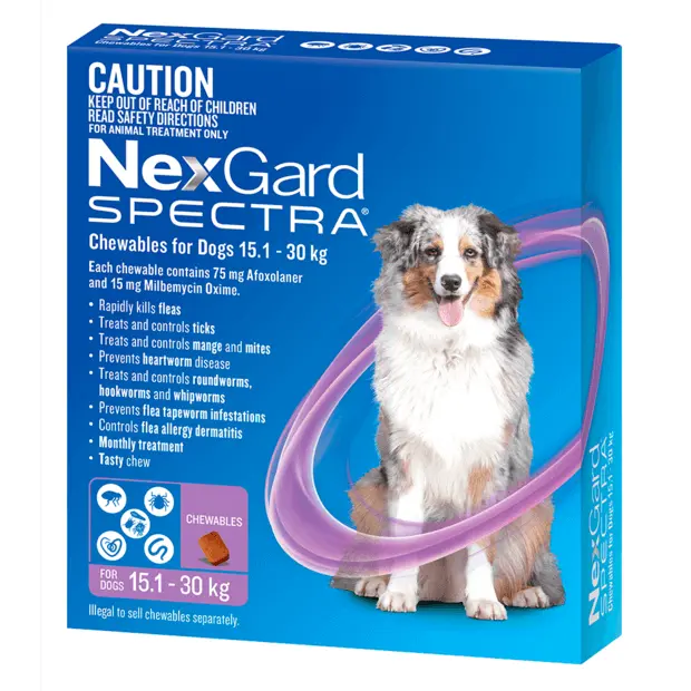 NEXGARD SPECTRA 3 CHEW TABLETS FOR DOGS 15.1 - 30KG Boehringer Ingelheim