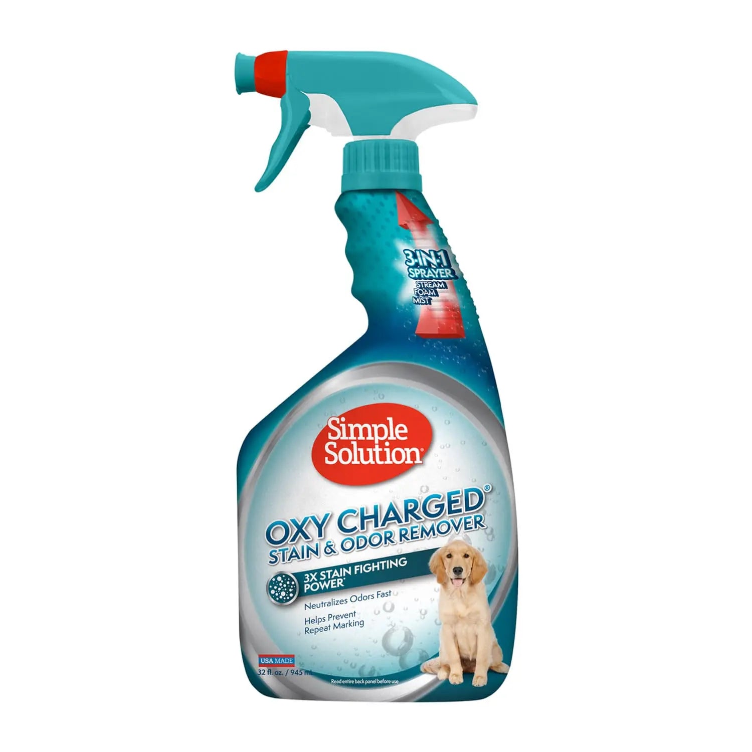 SIMPLE SOLUTION OXY CHARGED PET STAIN AND ODOR REMOVER 945ML SIMPLE SOLUTION