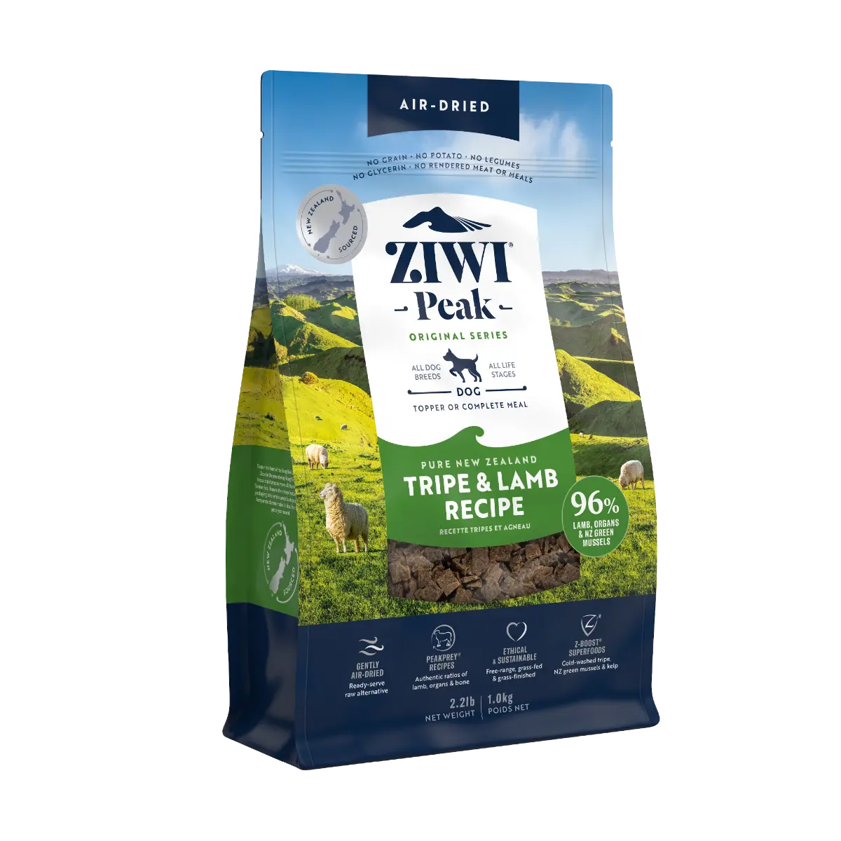 ZIWI PEAK AIR-DRIED TRIPE & LAMB RECIPE DRY DOG FOOD ZIWI PEAK