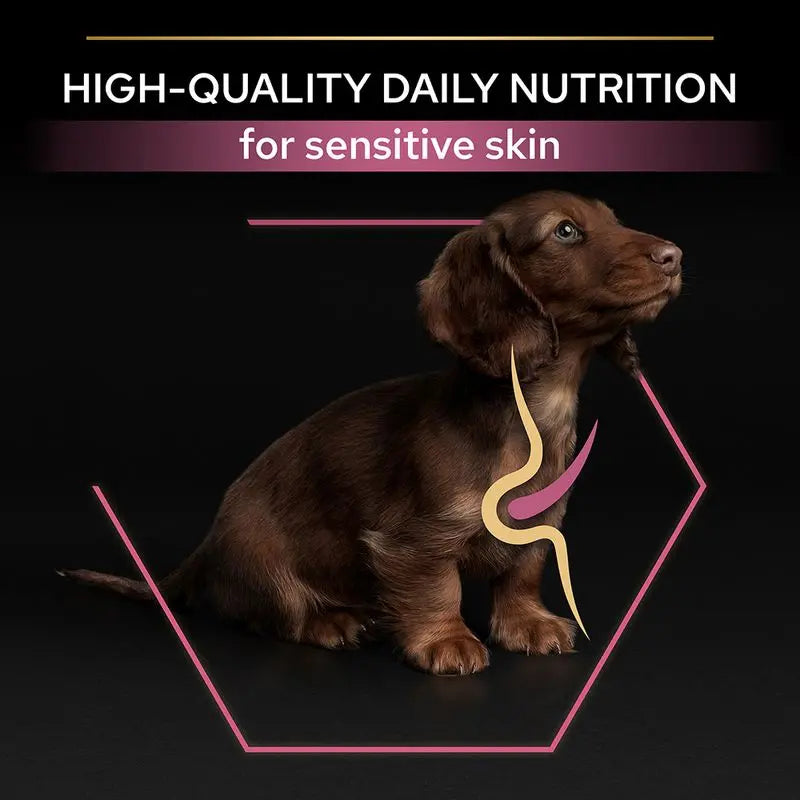 PURINA® PRO PLAN® PUPPY SMALL & MINI SENSITIVE SKIN WITH OPTIDERMA® RICH IN SALMON DRY FOOD PetFit.ae