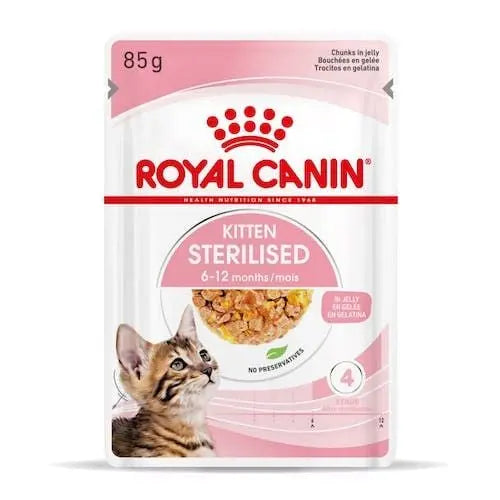FELINE HEALTH NUTRITION KITTEN STERILISED JELLY (WET FOOD - Pouches) 85 G Royal Canin