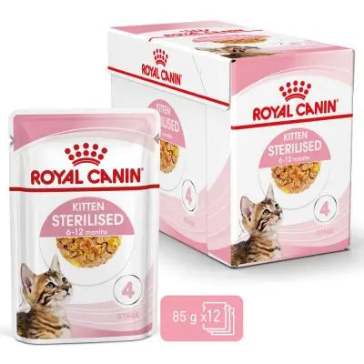 FELINE HEALTH NUTRITION KITTEN STERILISED JELLY (WET FOOD - Pouches) 85 G Royal Canin
