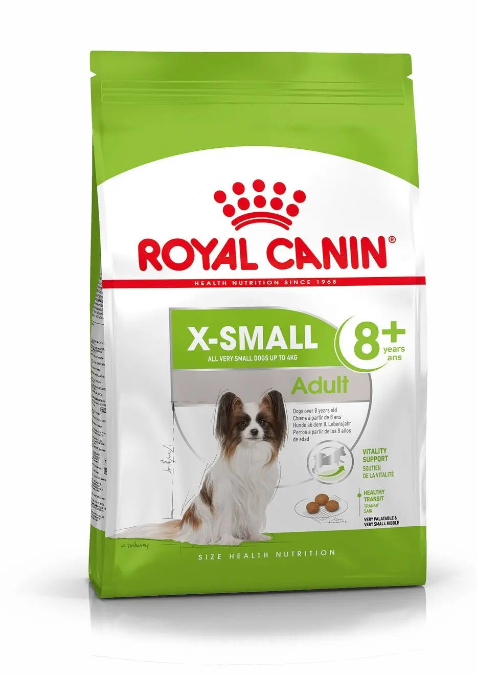 ROYAL CANIN SIZE HEALTH NUTRITION XS ADULT 8+ DRY DOG FOOD 1.5 KG Royal Canin