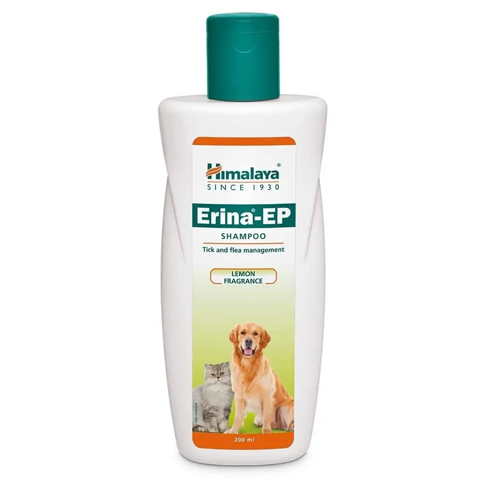HIMALAYA ERINA- EP SHAMPOO TICK & FLEA MANAGEMENT FOR DOG AND CAT LEMON FRAGRANCE 200 ML Himalaya