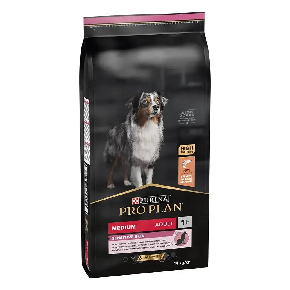 PRO PLAN SENSITIVE SKIN MEDIUM ADULT, DRY DOG FOOD WITH SALMON Purina Pro Plan