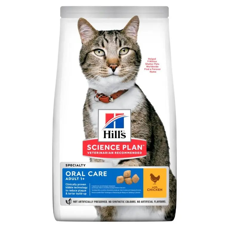 HILL'S SCIENCE PLAN ORAL CARE ADULT CAT FOOD WITH CHICKEN 1.5KG Hills